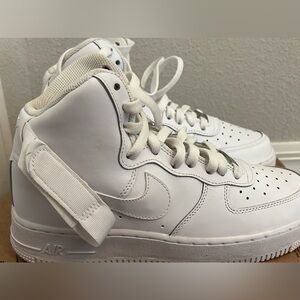 Nike AirForce 1  White High-Top Sneakers